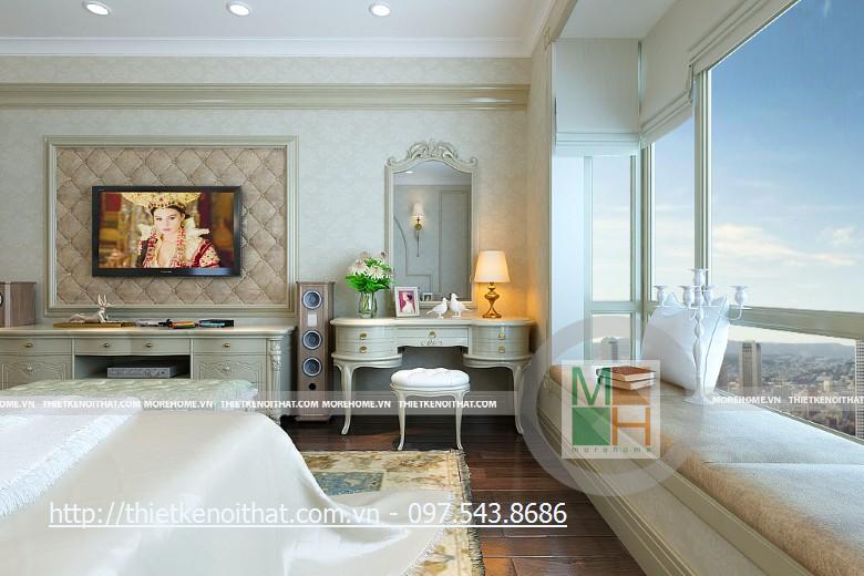 Thiết kế nội thất chung cư tân cổ điển RiverSide Sài Gòn - Nhà Anh Lưu